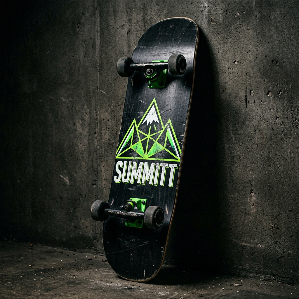 Mockup de tabla de skate SUMMITT