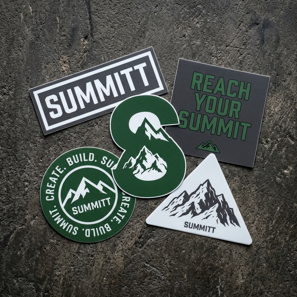 Mockup de stickers SUMMITT